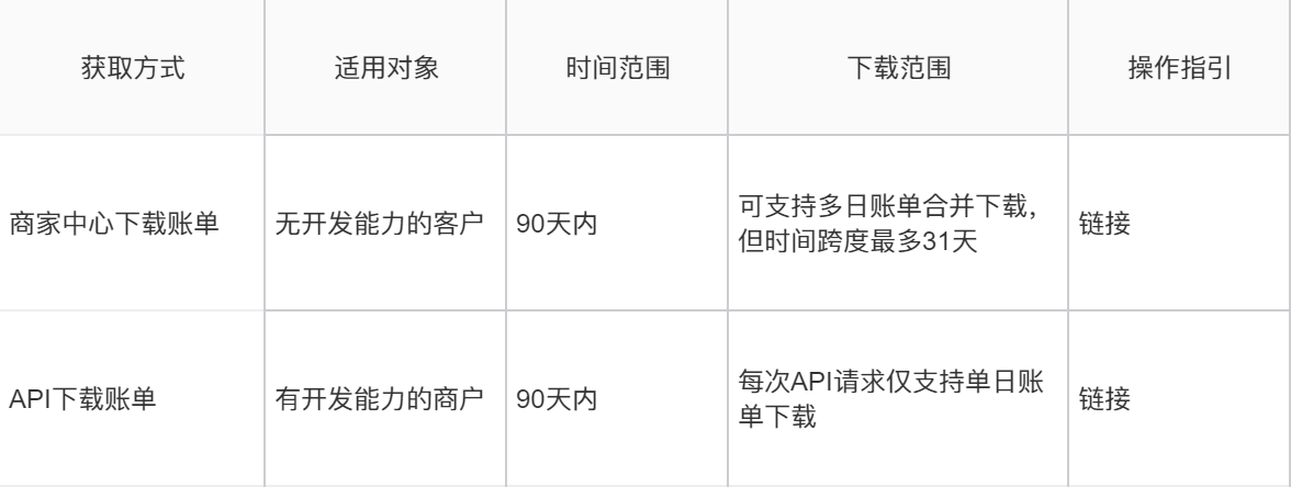 微企付有哪些账单，如何获取？ 操作截图